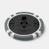 Tuxedo Verlovingsfeest Gray Poker Chips (Enkel)
