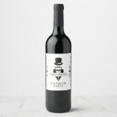 Tuxedo Verlovingsfeestje Wijn Etiket (Voorkant)
