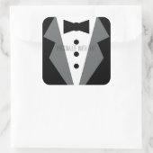 Tuxedo Vierkante Sticker (Tas)