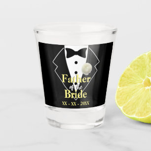 Tuxedo voor de bruiloft van de vader van de bruid shot glas