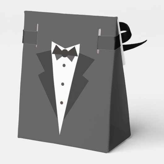 Tuxedo Wedding Favor Boxes (Bride Groom) Bedankdoosjes (Achterkant)