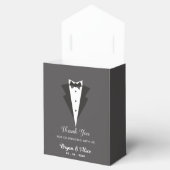 Tuxedo Wedding Favor Boxes (Bride Groom) Bedankdoosjes (Geopend)