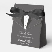 Tuxedo Wedding Favor Boxes (Bride Groom) Bedankdoosjes (Voorkant Zijde)