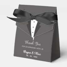Tuxedo Wedding Favor Boxes (Bride Groom)