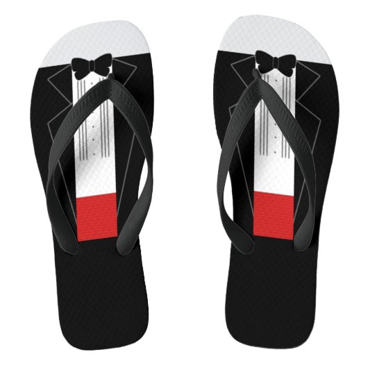 Tuxedo Wedding Flip Flops (Voetbed)