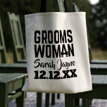 Tuxedo Wedding Groomsoman Canvas tas<br><div class="desc">Perfecte canvas tas voor de Groomsvrouw in je bruiloft. Voeg haar naam en je trouwdatum toe en vul met dankjewel cadeautjes!</div>