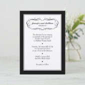 Tuxedo Wedding Invitation on Cream Paper Kaart (Staand voorkant)