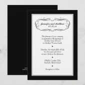 Tuxedo Wedding Invitation on Linen Paper Kaart (Voorkant / Achterkant)