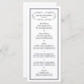 Tuxedo Wedding Menu in Charcoal Grey (Voorkant / Achterkant)