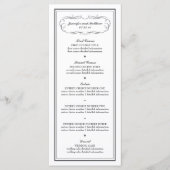 Tuxedo Wedding Menu in Charcoal Grey (Voorkant)