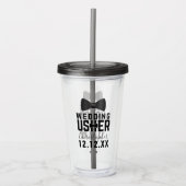 Tuxedo Wedding Usher Bridal Party Tumbler Acryl Drinkbeker (Voorkant)