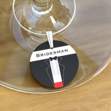 Tuxedo Wedding Zwart Stropdas Bruidsman Wijncharme