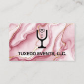 Tuxedo wijnglas Logo | Catering Evenementen Visitekaartje (Voorkant)