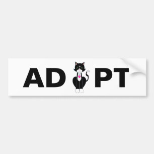 Tuxedo Wild Cat aannemen Bumpersticker