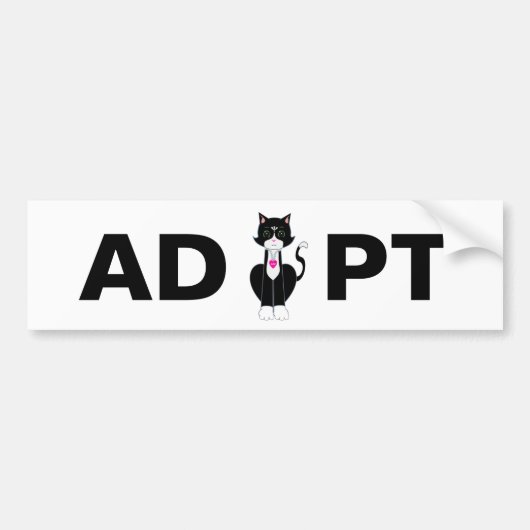 Tuxedo Wild Cat aannemen Bumpersticker (Voorkant)
