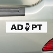 Tuxedo Wilde Kat Adopteren Bumpersticker (Op auto)