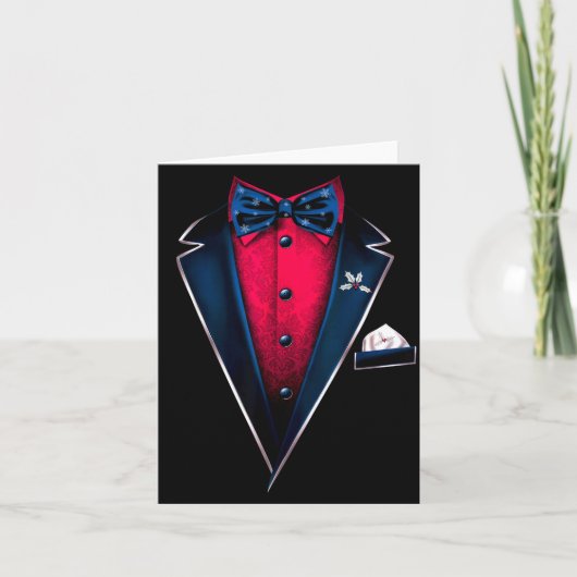 Tuxedo With Bowtie For Christmas And Special Occas Kaart (Voorkant)