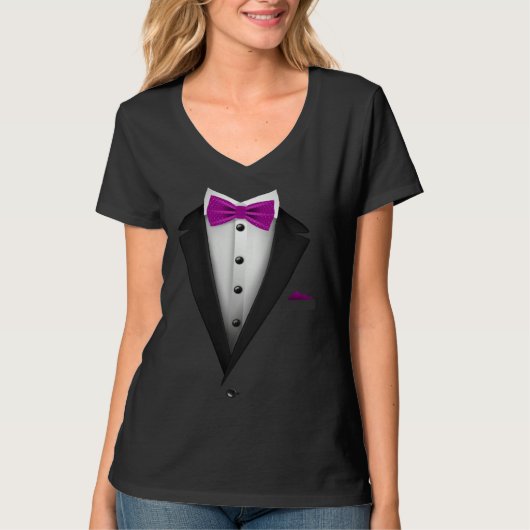 Tuxedo with Bowtie For  Wedding And Special Occasi T-shirt (Voorkant)