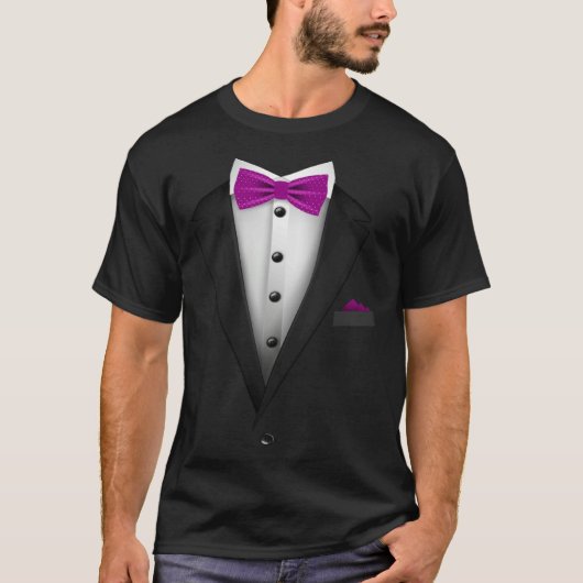 Tuxedo with Bowtie For  Wedding And Special Occasi T-shirt (Voorkant)
