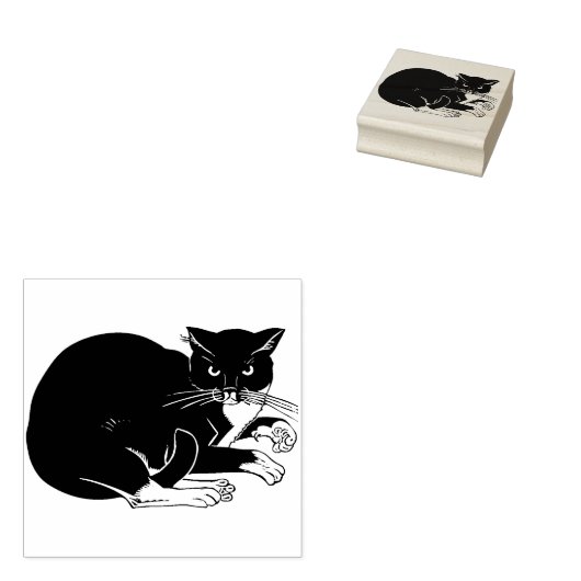 tuxedo-zegel voor katten rubberstempel (Gestempeld)