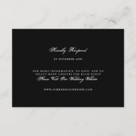 Tuxedo Zwart Formeel Trouwwebsite RSVP Kaartje
