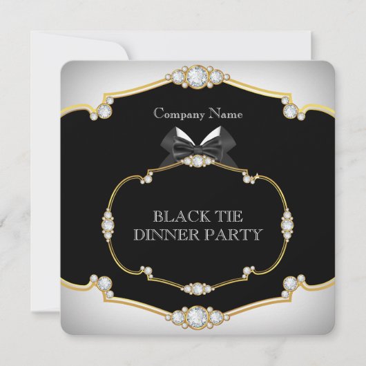 Tuxedo Zwart Galadiner Wit Goud 2 Kaart (Voorkant)