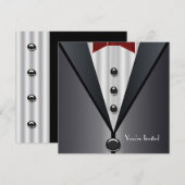 Tuxedo Zwart Galajapon Feestelijke Bijeenkomst Kaart (Voorkant / Achterkant)