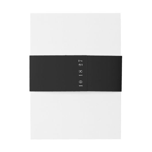 Tuxedo zwart klassieke kalligrafie formele bruilof uitnodigingen wikkel (Achterkant Voorbeeld)