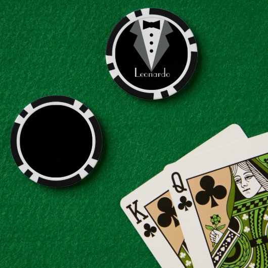 Tuxedo Zwart Pak Persoonlijk Poker Chips (Pokertafel (Dubbel))