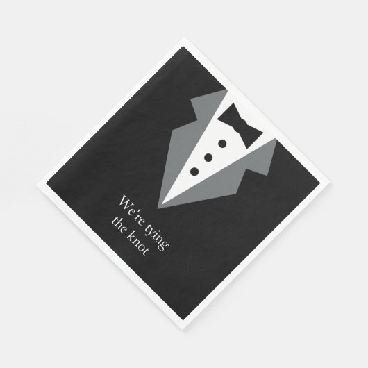 Tuxedo zwart Stropdas bruiloft Servet (Hoek)