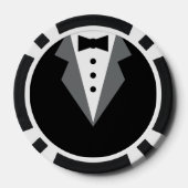 Tuxedo zwart Stropdas gepersonaliseerd Poker Chips (Achterkant)