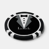 Tuxedo zwart Stropdas gepersonaliseerd Poker Chips (Enkel)