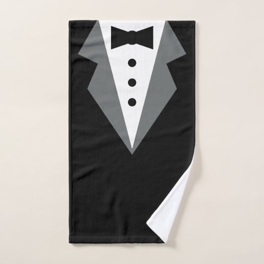 Tuxedo zwart Stropdas Vaderdag Bad Handdoek (Handdoek)