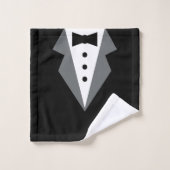 Tuxedo zwart Stropdas Vaderdag Bad Handdoek (Wasdoekje)
