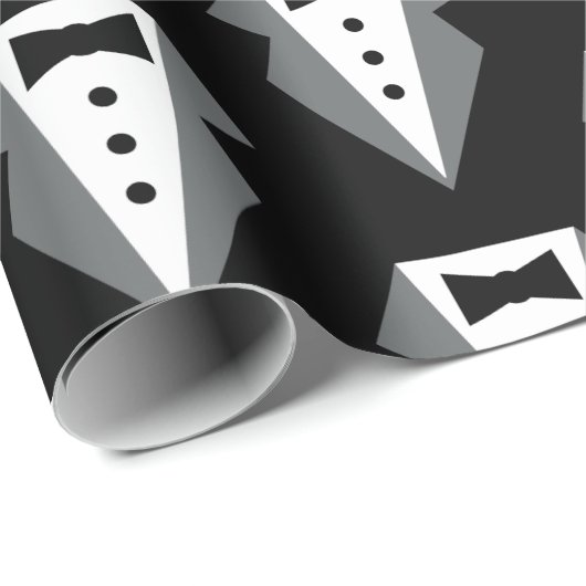 Tuxedo zwart Stropdas Vaderdag Cadeaupapier (Rol Hoek)