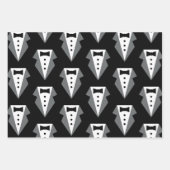 Tuxedo zwart Stropdas Vaderdag Inpakpapier Vel (Voorkant 3)