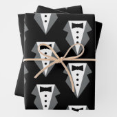 Tuxedo zwart Stropdas Vaderdag Inpakpapier Vel (In situ)