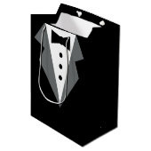 Tuxedo zwart Stropdas Vaderdag Medium Cadeauzakje (Voorkant Gekanteld)