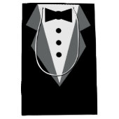 Tuxedo zwart Stropdas Vaderdag Medium Cadeauzakje (Voorkant)