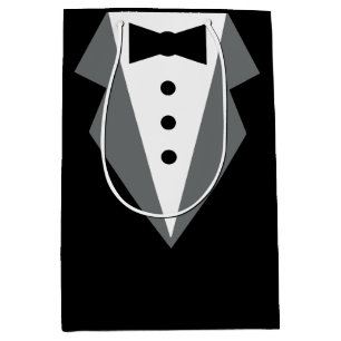Tuxedo zwart Stropdas Vaderdag Medium Cadeauzakje