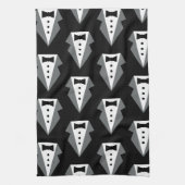 Tuxedo zwart Stropdas Vaderdag Theedoek (Verticaal)