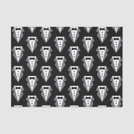 Tuxedo zwart Stropdas Vaderdag Tissuepapier (Voorkant)