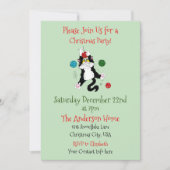 Tuxedo Zwart Wit Kat Kerstfeest Kaart (Voorkant)