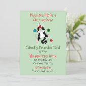 Tuxedo Zwart Wit Kat Kerstfeest Kaart (Staand voorkant)