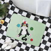 Tuxedo Zwart Wit Kerstmis Kat Badmat