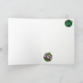 Tuxedo Zwart Wit Kerstmis Kat Feestdagen Kaart (Binnen)