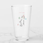Tuxedo Zwart Wit Kerstmis Kat Glas (Achterkant)
