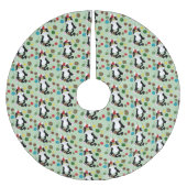 Tuxedo Zwart Wit Kerstmis Kat Kerstboom Rok (Voorkant)