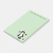 Tuxedo Zwart Wit Kerstmis Kat Post-it® Notes (Schuin)