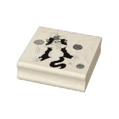 Tuxedo Zwart Wit Kerstmis Kat Rubberstempel (Stempel)